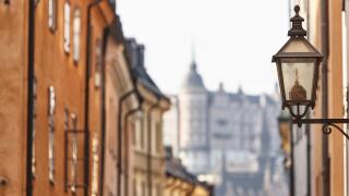 An alley in Gamla stan, Stockholm, Sweden.