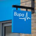 BUPA private healthcare sign logo.