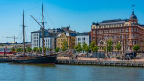 Waterfront of Finnish capital Helsinki.