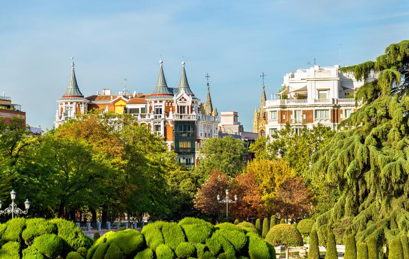 Parterre garden in Buen Retiro Park - Madrid, Spain
