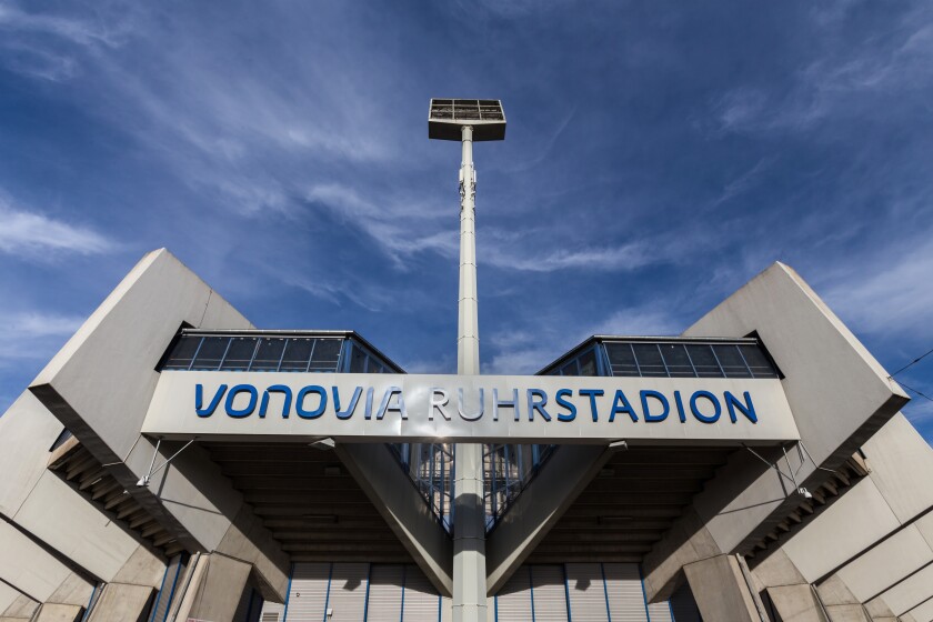 bochum, North Rhine-Westphalia/germany - 09 11 18: vonovia ruhrstadion stadium in bochum germany