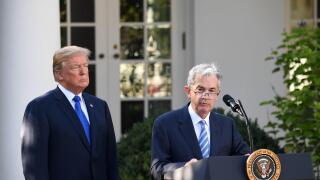 (171102) -- WASHINGTON, Nov. 2, 2017 -- U.S. Federal Reserve Governor Jerome Powell (R) addresses a nomination ceremony with President Donald Trump at the rose garden of the White House in Washington D.C., the United States, on Nov. 2, 2017. U.S. Presiden
