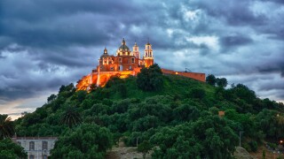 Church of Neustra Senor de los Remedios or Our Lady of Remedios in Cholula, Mexico