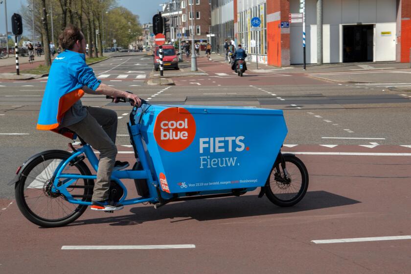 Coolblue Electrical Company Bicycle At Amsterdam The Netherlands 2019