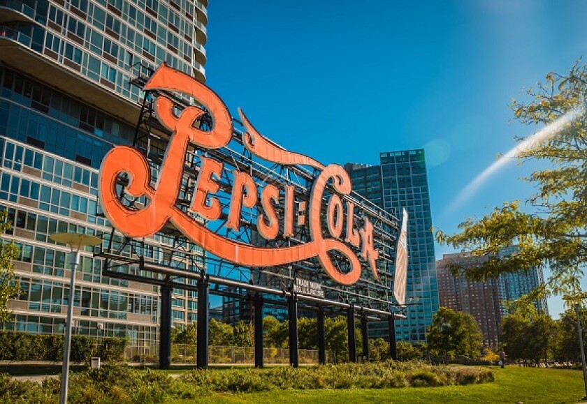 Pepsi sign Long Island New York from Alamy 14Jul22 575x375