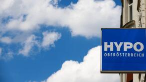The logo of Hypo Oberoesterreich bank is seen outside one of its branches in Vienna, Austria, June 21, 2016.    REUTERS/Leonhard Foeger