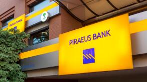 Piraeus Bank, sign, Crete, Greece bank