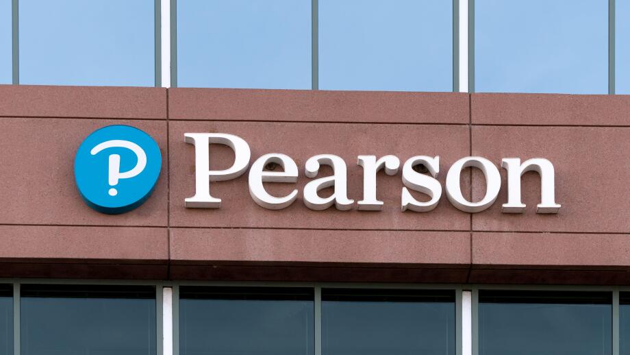 BLOOMINGTON, MN, USA - DECEMBER 20, 2020: Pearson PLC office building and trademark logo.