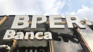 Milan, Italy BPER Banca the Modenese credit institution replaced the UBI bank from 22 February 2021 In the photo: BPER Banca nuova isnegne