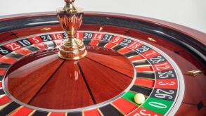 Casino Roulette Wheel stopped at zero