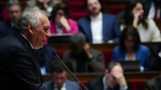 Paris, France. 14th Jan, 2025. French Prime Minister Francois Bayrou delivers his general policy speech at the National Assembly in Paris, France, on Jan. 14, 2025. Bayrou said Tuesday his government will focus on stability, dialogue and profound reforms,