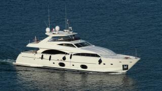 Ferretti Custom Line 97 97-foot (29.7m) luxury yacht. No ownership details visible.