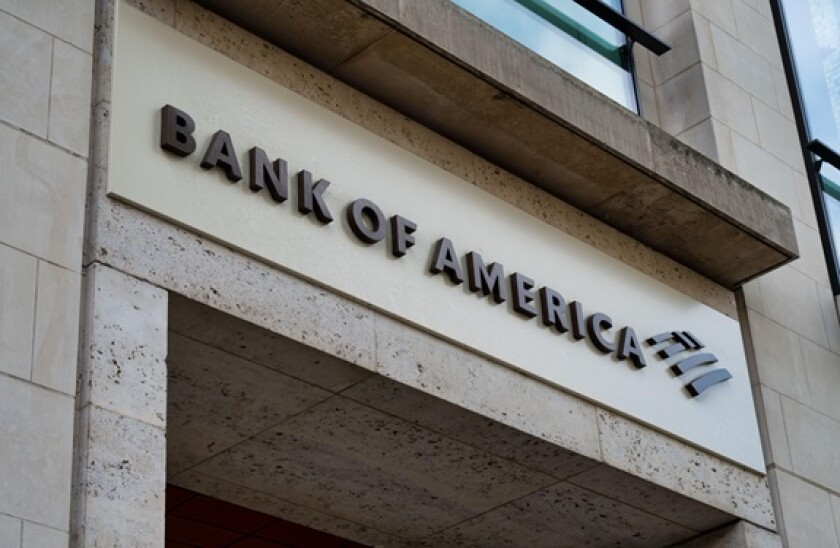 London, UK- May 5, 2022:Bank of America in London