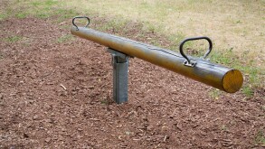 An empty Seesaw in a Berlin Park. Image shot 2008. Exact date unknown.