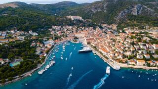 Aerial view of Hvar, Croatia