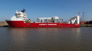 Elektron, Statnett Transport, Ro-Ro Cargo Ship, River Yare quayside, Great Yarmouth, Norfolk, England, UK