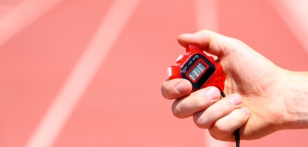 Stopwatch with track background