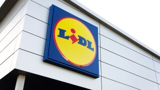 A Lidl discount store sign, uk