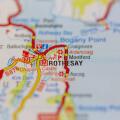 Rothesay shown on a road map or geography map