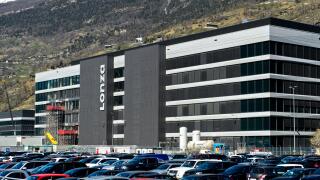 Bio-manufacturing complex Ibex Solutions of the Lonza Group AG for the research and production of corona vaccines, Visp, Valais, Switzerland