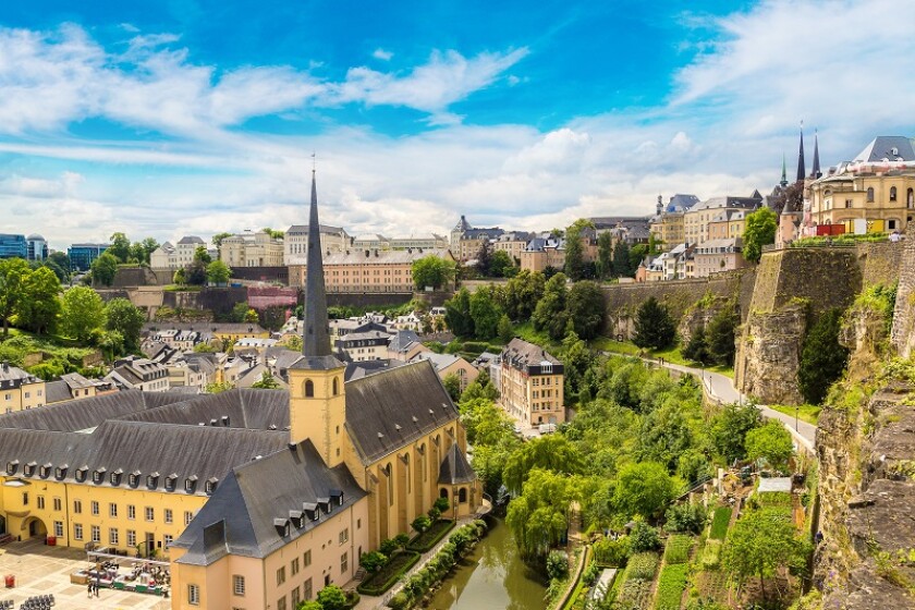 Panoramic cityscape of Luxembourg