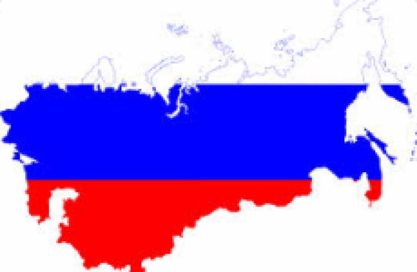 Russia flag/map