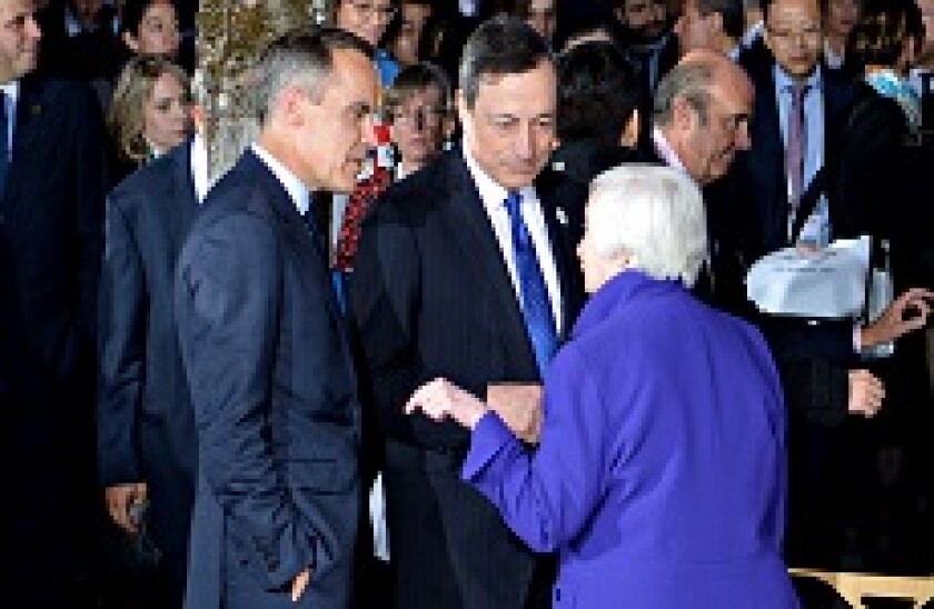 Draghi Carney Yellen PA images