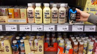 This is food drinks in a supermarket