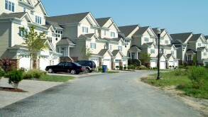 Housing development in Kent Island Md USA. Image shot 2005.