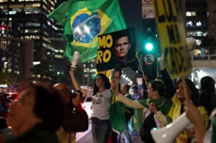 Brazil protest celebrate Lula imprisoned corruption emerging market from PA 230x150