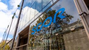 Facade of Scor headquarters, located avenue Kleber in Paris, France. Scor is one of the leading reinsurance companies in the world
