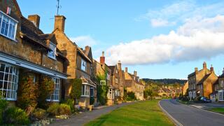 Houses in Broadway, Worcestershire, England, UK