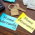 Home warranty vs home insurance and key on the desk.