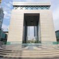 The Gate building at Dubai International Financial Centre in Dubai, United Arab Emirates. Gate building of DIFC at the financial district avenue.