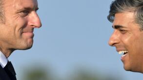 Toasts, . 13th June, 2024. President of France Emmanuel Macron together with Prime Minister Rishi Sunak of Great Britain during G7 Summit in Borgo Egnazia (Brindisi) in Italy on June 13, 2024. Credit: Independent Photo Agency/Alamy Live News