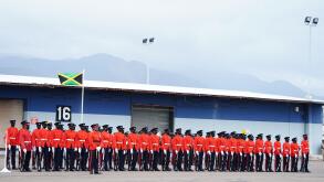 Members of the military await the arrival of The Duke and Duchess of Cambridge at Norman Manley International Airport in Kingston, Jamaica, on day four of their tour of the Caribbean on behalf of the Queen to mark her Platinum Jubilee. Picture date: Tuesd