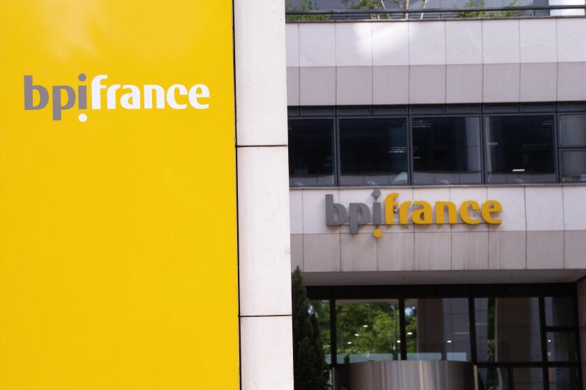 A logo of bpifrance bank, on May 06, 2020 in Maisons-Alfort, France. Photo by David Niviere/ABACAPRESS.COM
