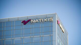 March 2022 - Paris - France: view on the signboard of Natixis