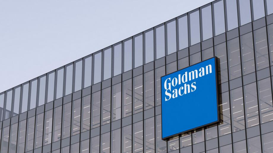 New York, NY, USA. May 2, 2022. Editorial Use Only, 3D CGI. Goldman Sachs Signage Logo on Top of Glass Building. Workplace of Investment Banking Compa