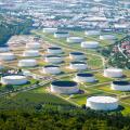 Oil tanks in industrial zone near Trieste, Italy