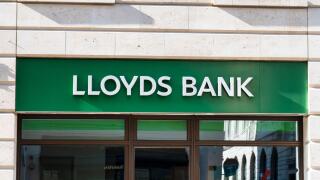 London, UK- May 5, 2022:The sign for LLloyds Bank in London.