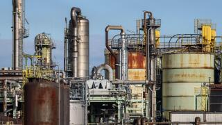 Oberhausen, North Rhine-Westphalia, Germany - Industrial plant in the chemical park, OQ Chemicals plant Ruhrchemie. OQ Chemicals (formerly OXEA) is a