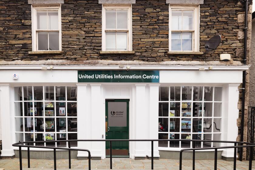 Cumbria, UK. 17th July, 2023. United Utilities  water company open new Information Centre explaining their £19million investment in cleaning up Lake Windermere . Windermere Village Cumbria Credit: Gordon Shoosmith/Alamy Live News