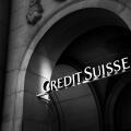 The private banking Credit Suisse in Switzerland, dramatic black and white shot