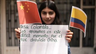 Bogota, Colombia, Coronavirus, message, support, China, Covid-19, LatAm