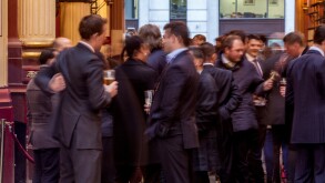 City of London Workers Drinking After Work, Leadenhall Market, London, England