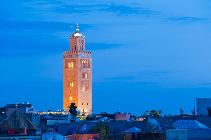 Koutoubia Mosque, Marrakech, Morocco, North Africa from Alamy 12Oct23 575x375