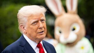 United States President Donald Trump at the White House Easter Egg Roll, on the South Lawn at the White House, in Washington, DC, on Monday, April 21, 2025.Credit: Graeme Sloan/Pool via CNP/MediaPunch