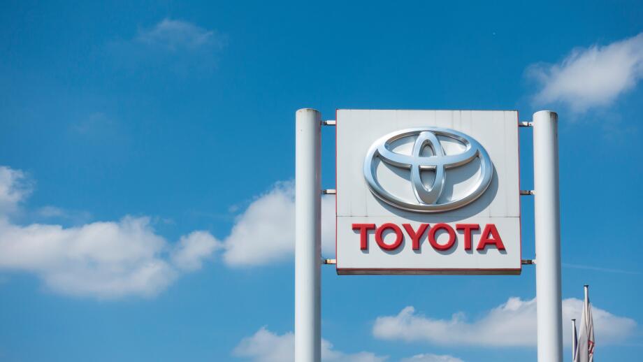 Sign outside a Toyota dealership