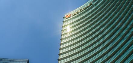 Italy, Milan, Modern architecture, UniCredit bank building